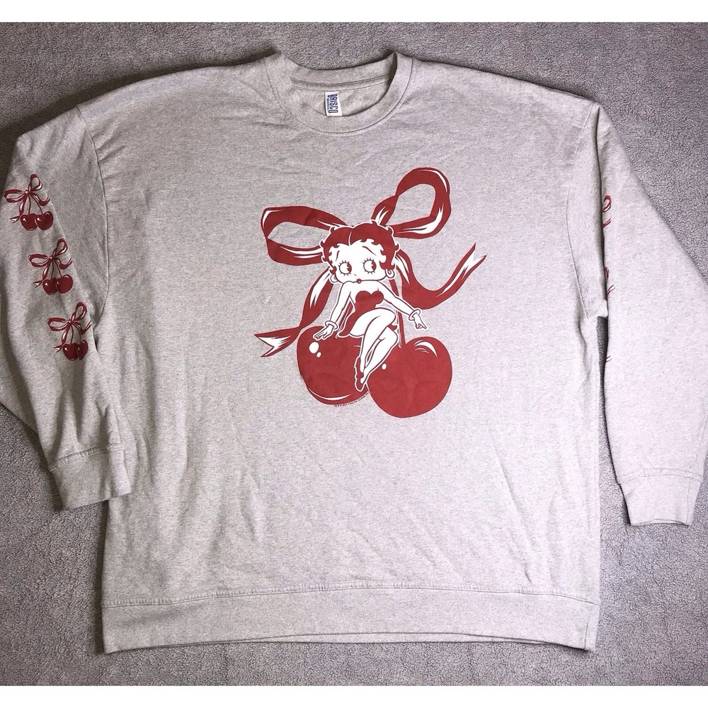 Betty Boop Cutie Girl Cherry Sweatshirt Size XXX-Large Unisex Men's 3XL